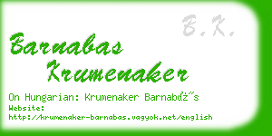 barnabas krumenaker business card
